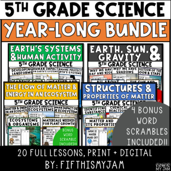 Preview of Year Long Science Bundle | Four Full Unit Science BUNDLES