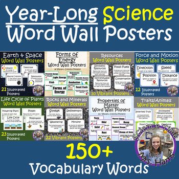 Year Long Science Word Wall Bundle (Physical, Earth, Life) | TpT