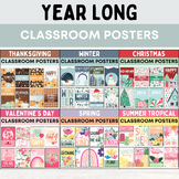 Year Long Seasonal Bundle Classroom Posters Decoration Door Decor