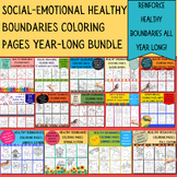 Year-Long Social Emotional Coloring Pages Bundle: Healthy 