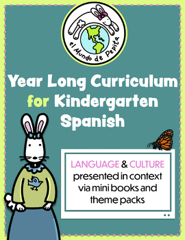 Preview of Year Long Spanish Curriculum Pack for Elementary School Printable Resources