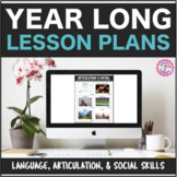 Year Long Speech Therapy Interactive PDF Lesson Plans for 