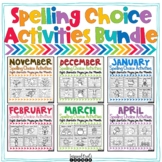 Spelling Choice Activities for Any List of Words Year Long