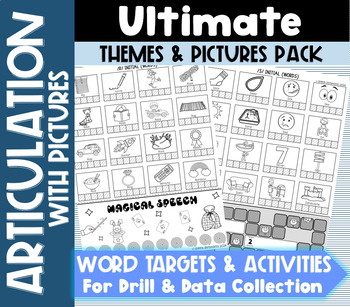 Preview of Articulation Pictures: Themed Reinforcer Activity Pages for Speech - No Prep!