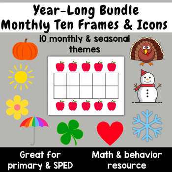 Year Long Seasonal Ten Frame & Counters 