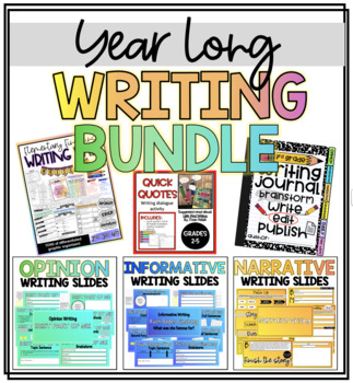 Preview of Year Long Writing BUNDLE (grades 3-5)