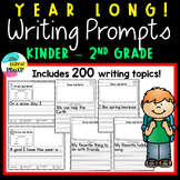 Year Long Writing Prompt Bundle - Kindergarten to 2nd Grade
