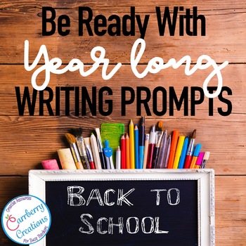 Preview of Year Long Writing Prompts and Graphic Organizers BUNDLE