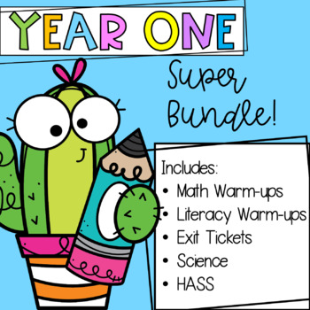 Preview of Year One Australian Curriculum Super Bundle | FREE UPDATES |