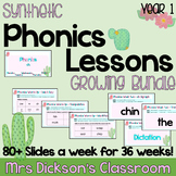 Year One FULL YEAR of Daily Synthetic Phonics Session Slid