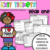 Year One / First Grade Math Exit Tickets | Australian Curriculum Friendly |