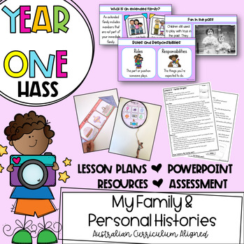Preview of Year One HASS | My Family & Personal Histories Unit | Australian Curriculum |