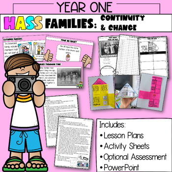 Preview of Year One HASS | Families: Continuity & Change | Australian Curriculum V8 & V9