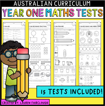 Preview of Australian Curriculum Year One Maths Tests