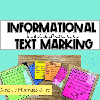 Preview of Elementary ELA Annotation Informational Text Marking AVID Strategy Printables