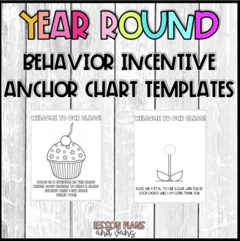 Preview of Year Round Behavior Incentive Anchor Chart Template