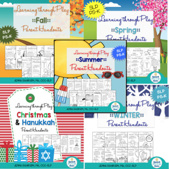 Preview of Year Round Bundle: Learning Through Play Parent Handouts