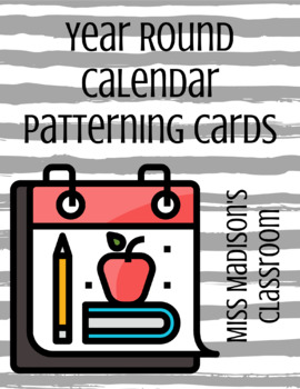 Preview of Year Round Calendar Monthly Patterning Cards