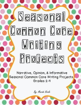 Preview of Seasonal Common Core Writing Bundle - Grades 2-4