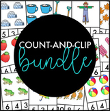Seasonal Counting Clip Cards Bundle Numbers 1-10