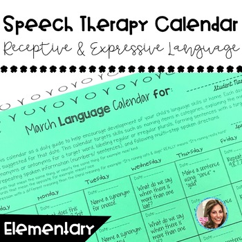 Preview of Speech Therapy Homework | Speech and Language Carryover | Parent Handouts