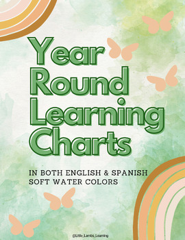 Preview of Year Round Learning Charts English & Spanish