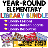 Year Round Library Lessons Bundle - Elementary Library Res