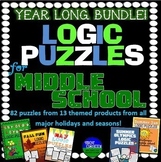 Year Round Logic Puzzle Bundle for Middle School!