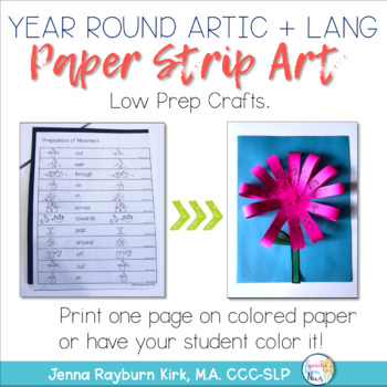 Download Year Round Craft Paper Strip Art For Articulation And Language Tpt