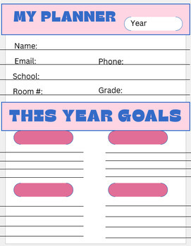Preview of Year-Round Teacher Planning Pages