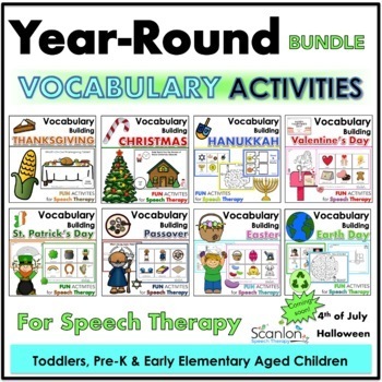 Preview of Year Round - Vocabulary Building Activities for Toddlers, Preschoolers, and K