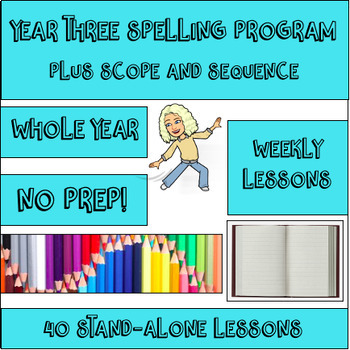 Preview of HUGE Year Three Spelling Program - Whole Year - No Prep - Aust./NSW Syllabus
