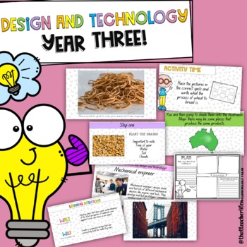 Preview of Year Three Design and Technology *Australian Curriculum Aligned