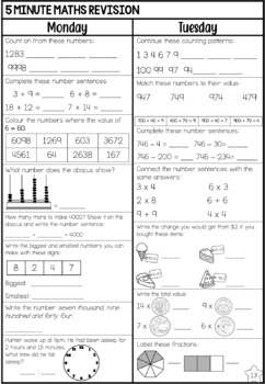 ks2 maths worksheets year 3 revision booklet teacher made - mental ...