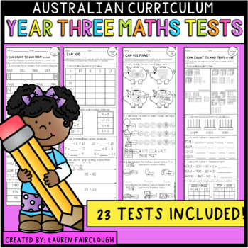 Preview of Australian Curriculum Year Three Maths Tests