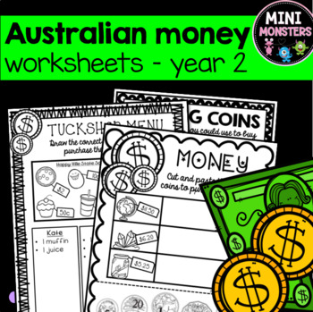 year two australian money worksheets recognising adding ordering values