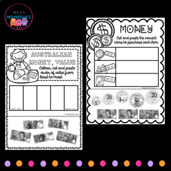 year two australian money worksheets recognising adding ordering values