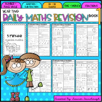 year two daily maths revision book 1 by lauren fairclough tpt