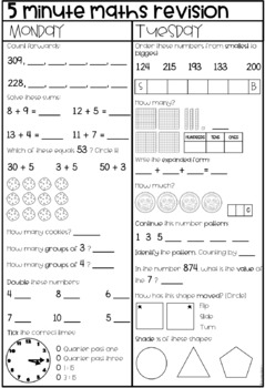 Year Two Daily Maths Revision - Book 2 by Lauren Fairclough | TPT