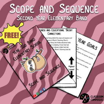Preview of Elementary Band Scope and Sequence | Year Two