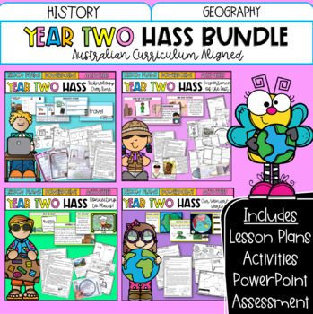 Preview of Year Two HASS Bundle | Australian Curriculum | History & Geography