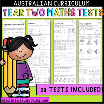 Preview of Australian Curriculum Year Two Maths Assessment Tests