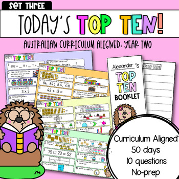 Preview of Year Two: Today's Top Ten | Set Three | Math Review: Australian Curriculum V9