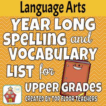 Preview of Year-long Spelling & Vocabulary Unit for Upper Grades