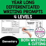 Year long bundle Writing prompts word bank Differentiated 