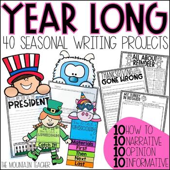 Preview of Year of Creative Writing Prompts | Bulletin Boards & Activities