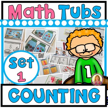 Preview of COUNTING AND NUMBERS to 10 | Year of Morning Math Tubs or Math Centers Set 1!