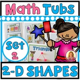 2-D SHAPES Year of Morning Math Tubs or Centers Set 2!