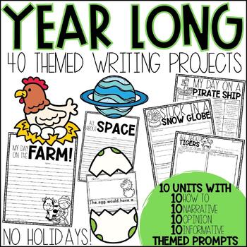 Preview of Year of Narrative, Informative & Opinion Writing Prompts, Activities and Crafts