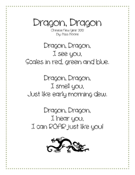 Preview of Year of the Dragon: Chinese New Year Poetry & Colouring!